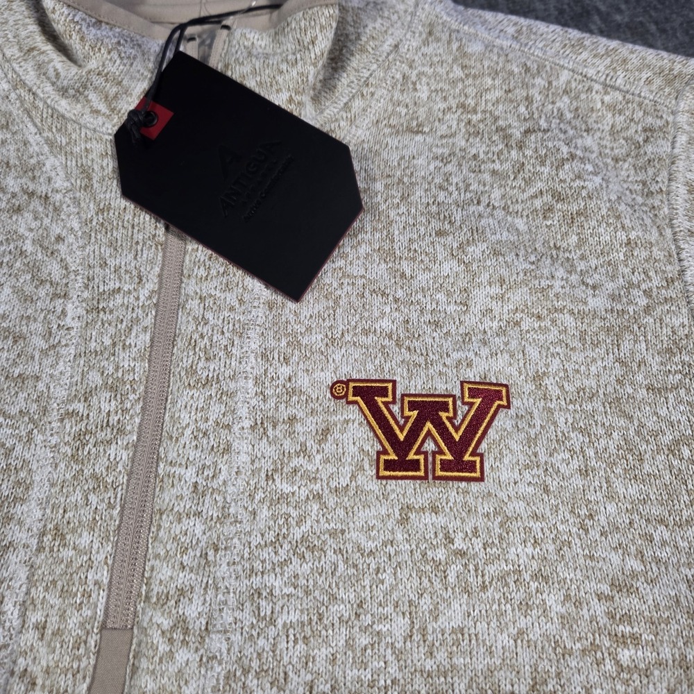 Antigua Fortune QuarterZip Pullover Jacket OatmealMinnesota Gophers *ERROR LOGO - Picture 4 of 8